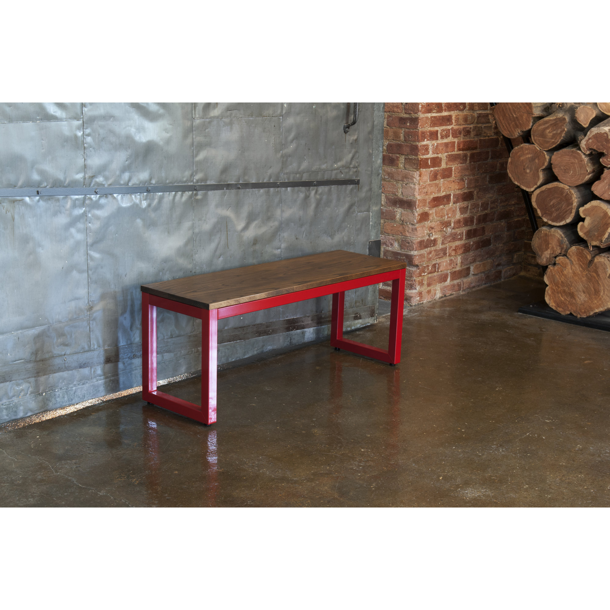 Loft Metal and Wood Entryway Bench & Reviews AllModern